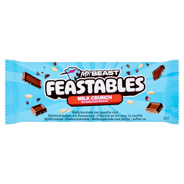 Feastables Mr Beast Milk Crunch Milk Chocolate with Puffed Rice 60g