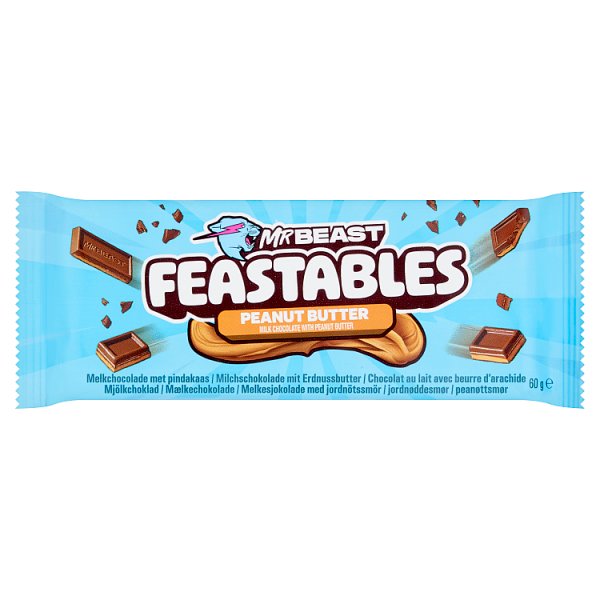 Feastables Mr Beast Milk Chocolate with Peanut Butter 60g