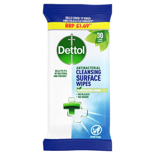 Dettol Antibacterial Surface Cleansing Wipes 30 Wipes