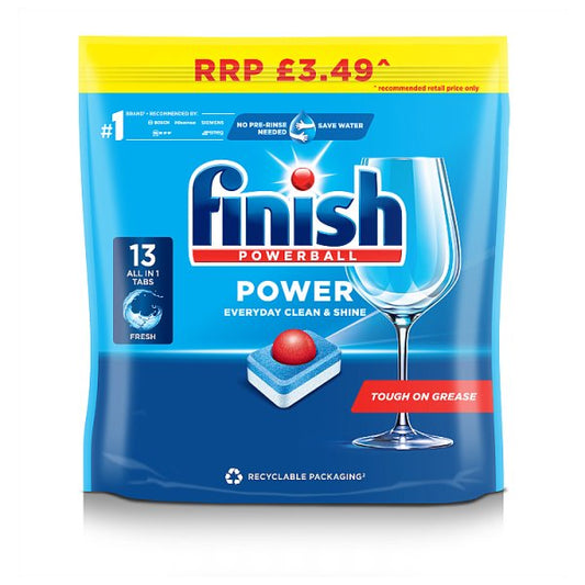 Finish Power All in One Dishwasher Tablets Regular 13 Tabs