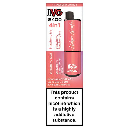 IVG 2400 Strawberry Edition Disposable 20mg 4x2ml PODs