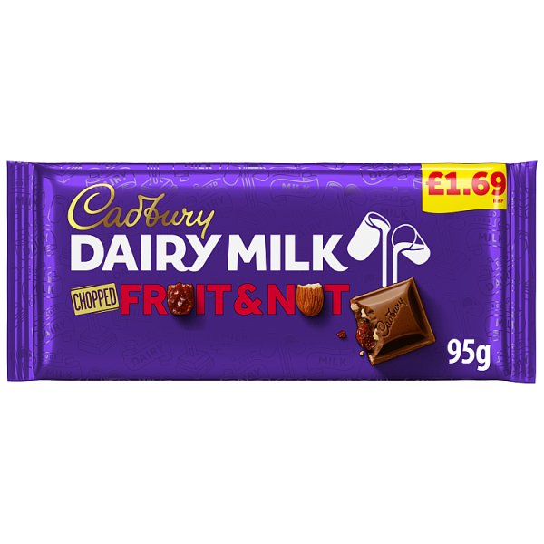 Cadbury Dairy Milk Fruit and Nut Chocolate Bar 95g