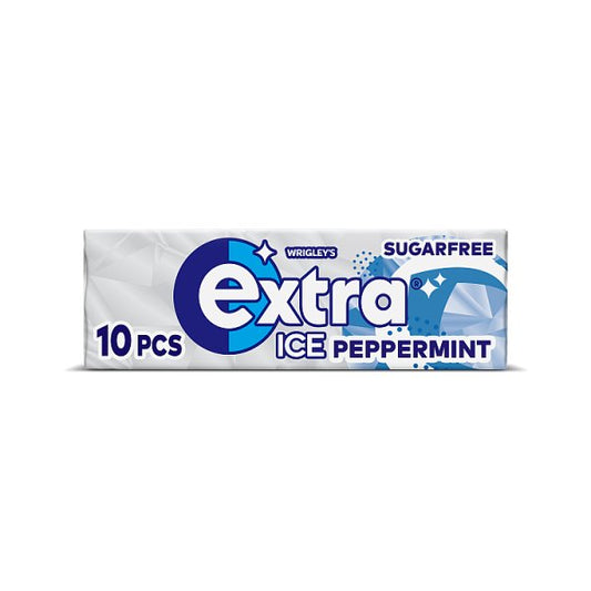 Extra Ice Peppermint Chewing Gum Sugar Free 10 Pieces