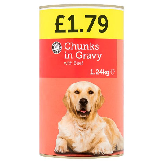 Euro Shopper Chunks in Gravy with Beef 1.24kg