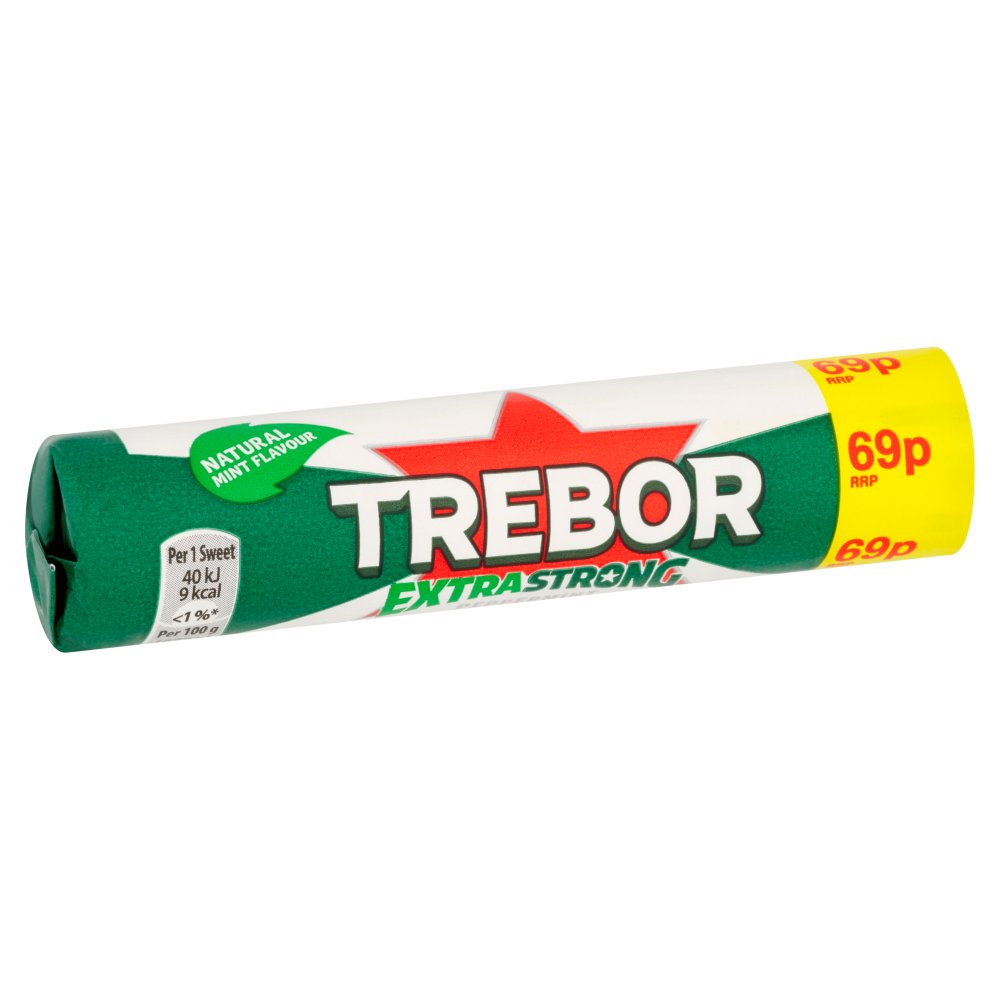 Trebor Extra Strong Peppermint Mints Roll 41.3g