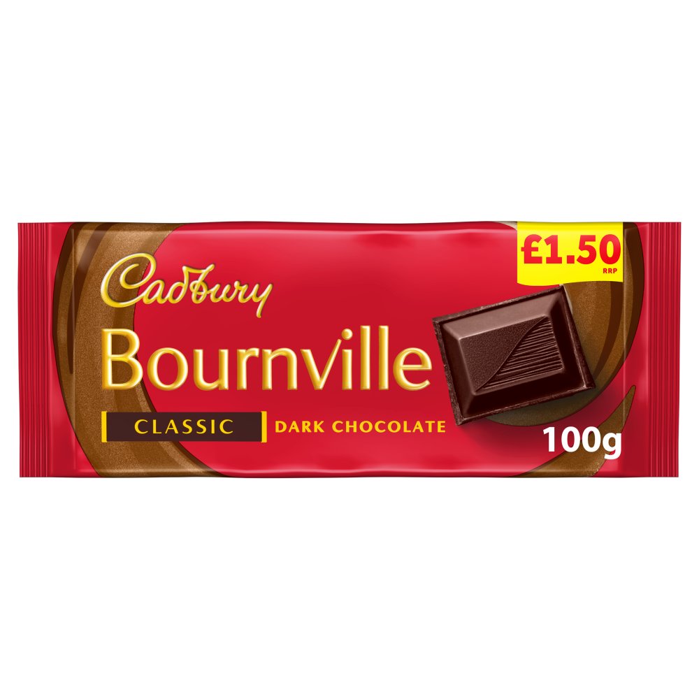 Cadbury Bournville Classic Dark Chocolate Bar 100g