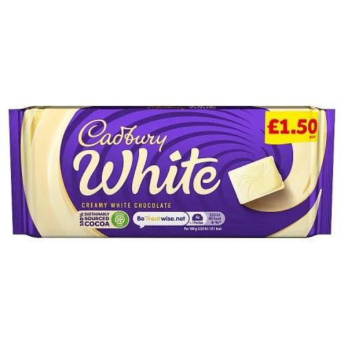 Cadbury White Chocolate Bar 90g