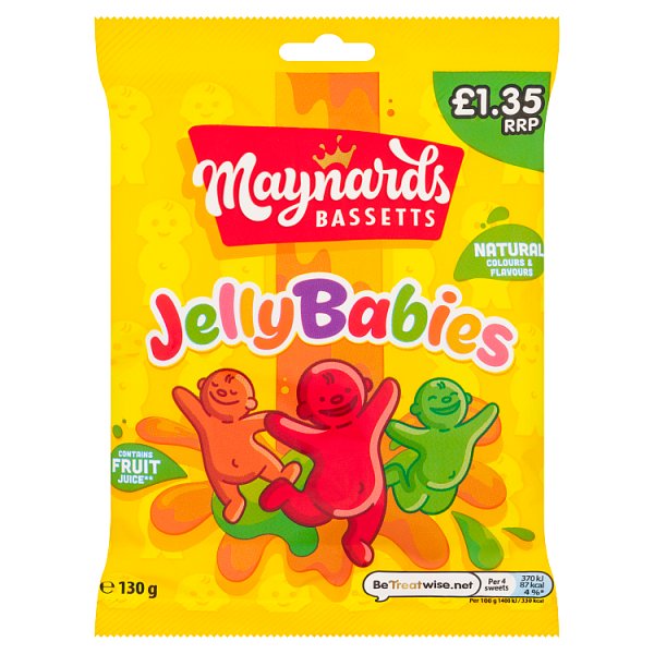 Maynards Bassetts Jelly Babies Sweets Bag 130g