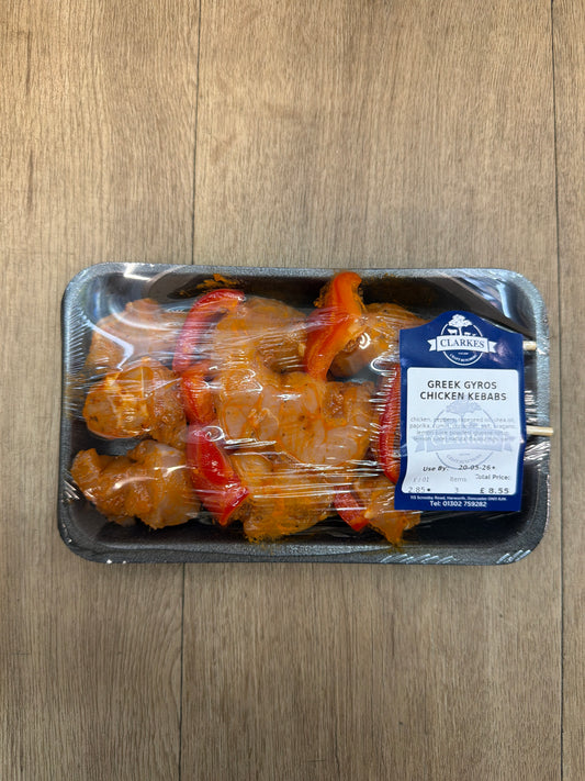 Clarkes Butchers Greek Gyros Chicken Kebabs