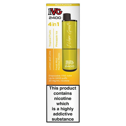 IVG 2400 Yellow Edition Disposable 20mg 4x2ml PODs