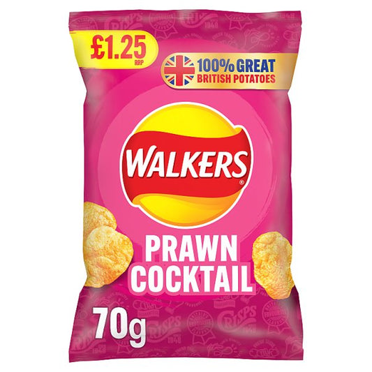 Walkers Prawn Cocktail Crisps 70g