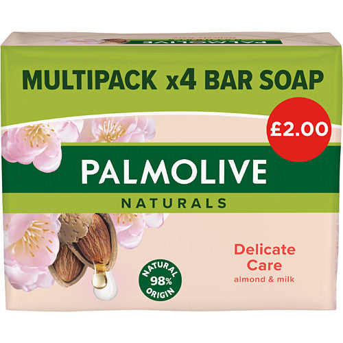Palmolive Bar Soap Almond 4pk