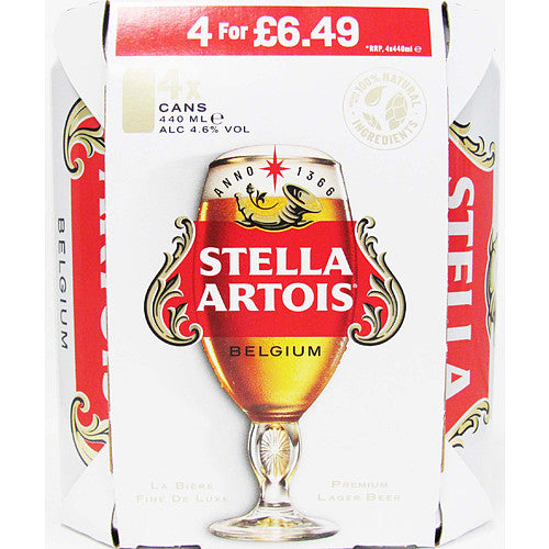 Stella Artois Premium Lager 4×440ml