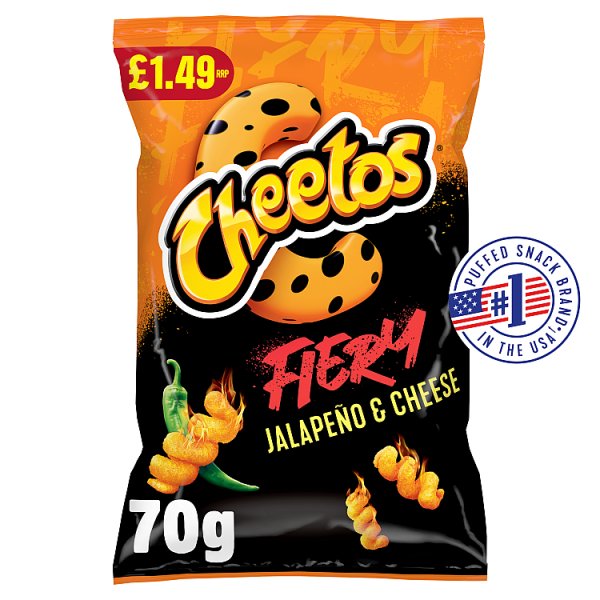 Cheetos Fiery Jalapeno & Cheese Sharing Crisps 70g