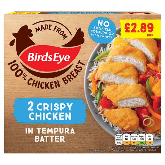 Birds Eye 2 Crispy Chicken in Tempura Batter 170g