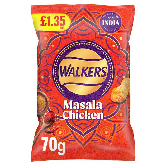 Walkers Masala Chicken Flavour Sharing Crisps 70g
