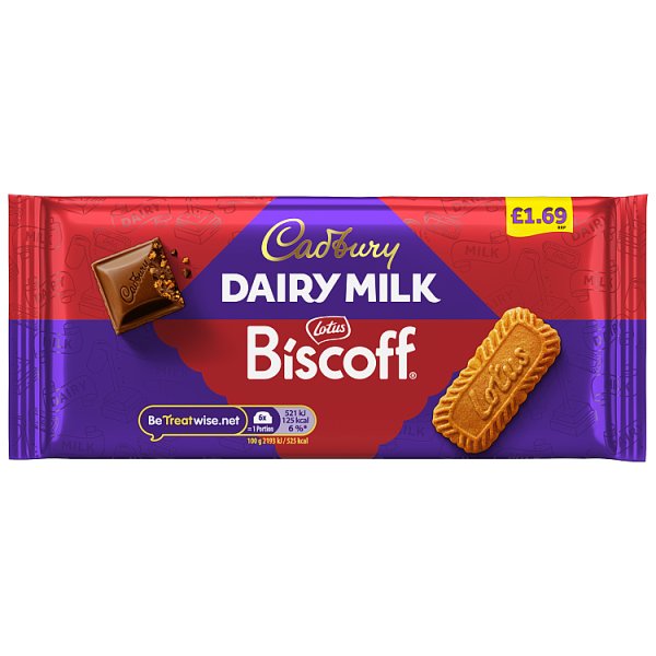 Cadbury Dairy Milk Chocolate with Lotus Biscoff 95g