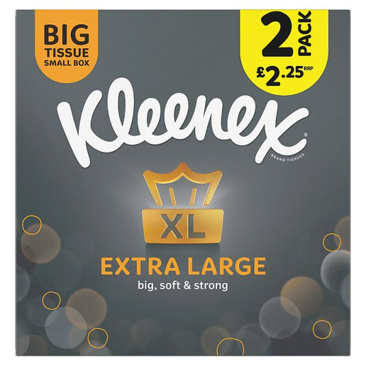 Kleenex Extra Large Tissues Compact Twin Pack