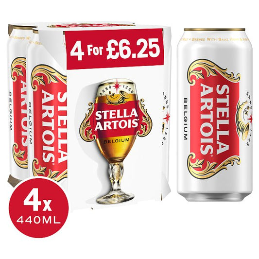 Stella Artois Premium Lager 4×440ml