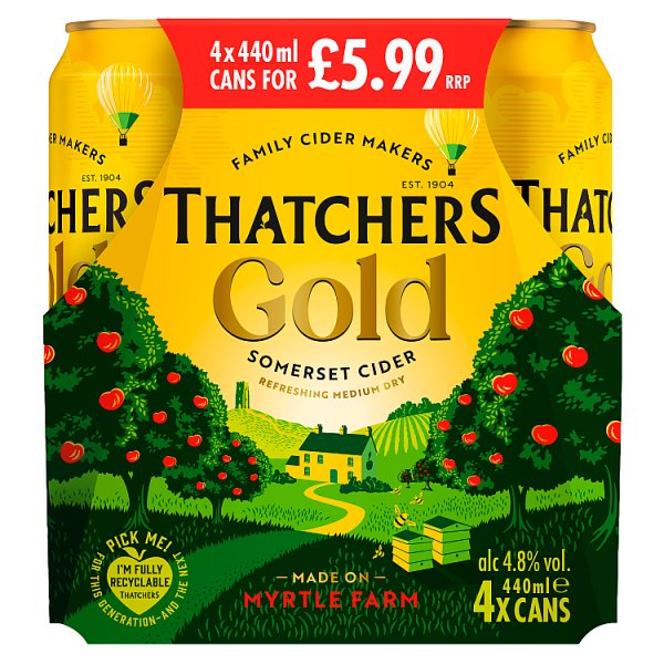 Thatchers Gold Somerset Cider 4x440