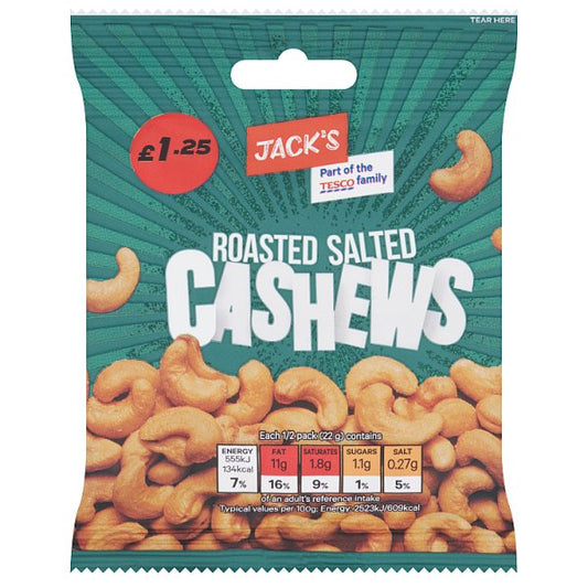 Jack's Roasted Salted Cashews 45g