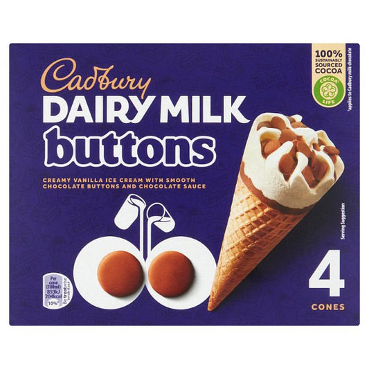 Cadbury Dairy Milk Buttons 4x100ml (400ml)