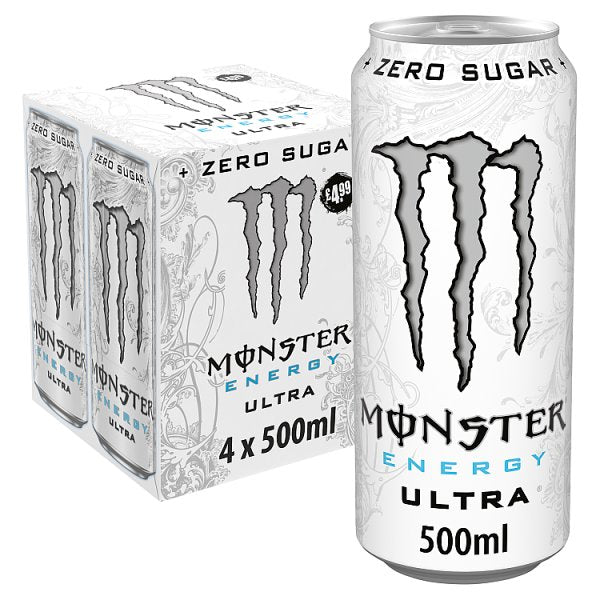 Monster Energy Drink Ultra Zero Sugar 4 x 500ml
