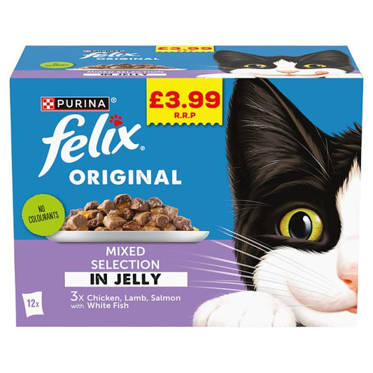 FELIX Original Mixed Selection in Jelly Wet Cat Food 12x85g