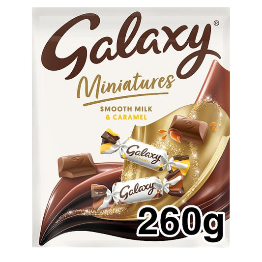 Galaxy Mini Caramel & Milk Chocolate Bars 260g Pouch