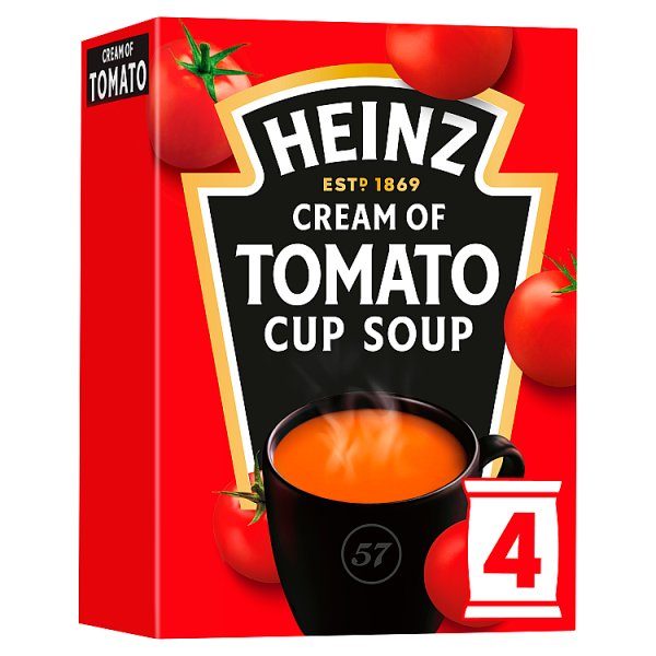 Heinz Cream of Tomato Cup Soup 4x22g