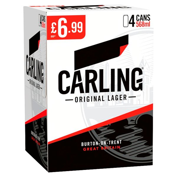 Carling Lager 4x568ml (Pint)