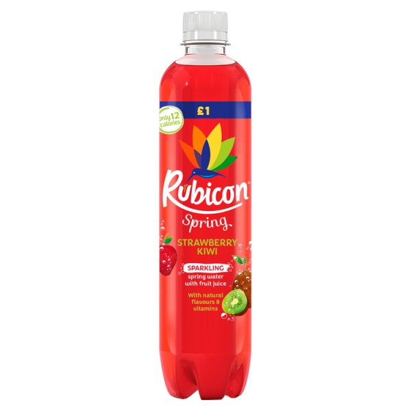 Rubicon Spring Strawberry Kiwi Flavoured Sparkling Water 500ml