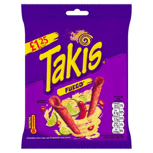 Takis Fuego Chilli and Lime 55g