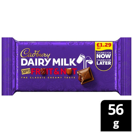Cadbury Dairy Milk Chopped Fruit & Nut Chocolate 56g
