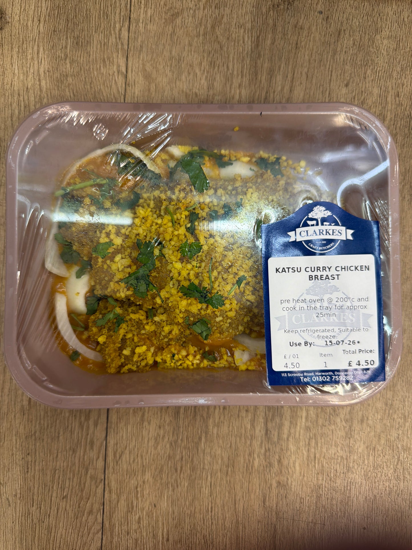 Clarkes Butchers Katsu Curry Chicken Breast