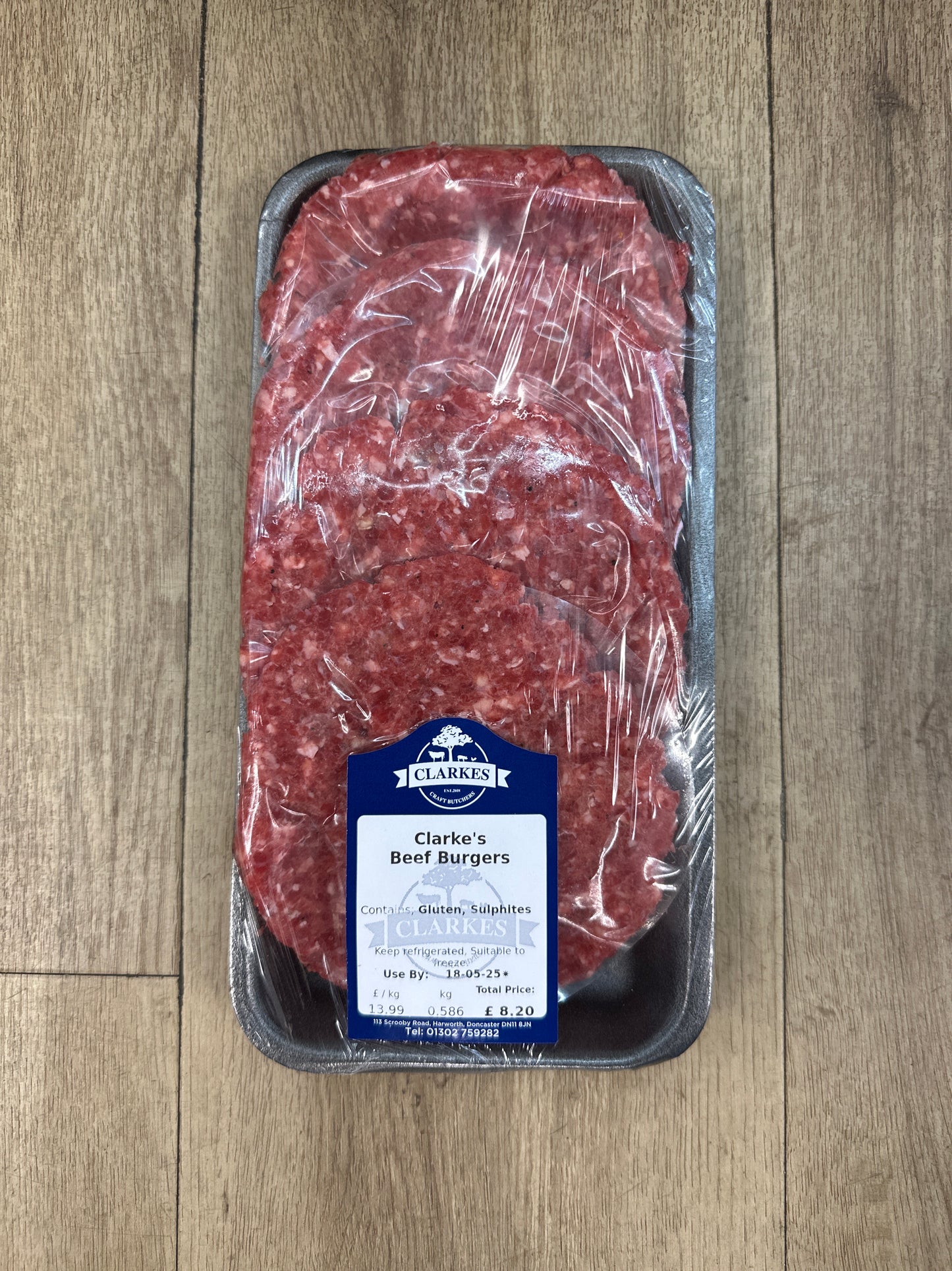 Clarkes Butchers Beef Burgers