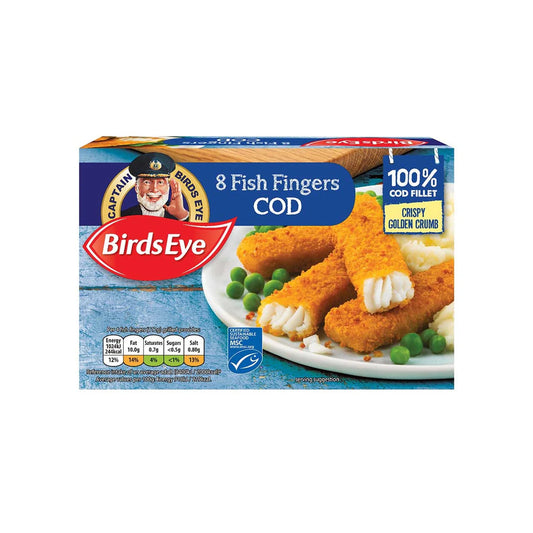 Birds Eye 8 Cod Fish Fillet 224g
