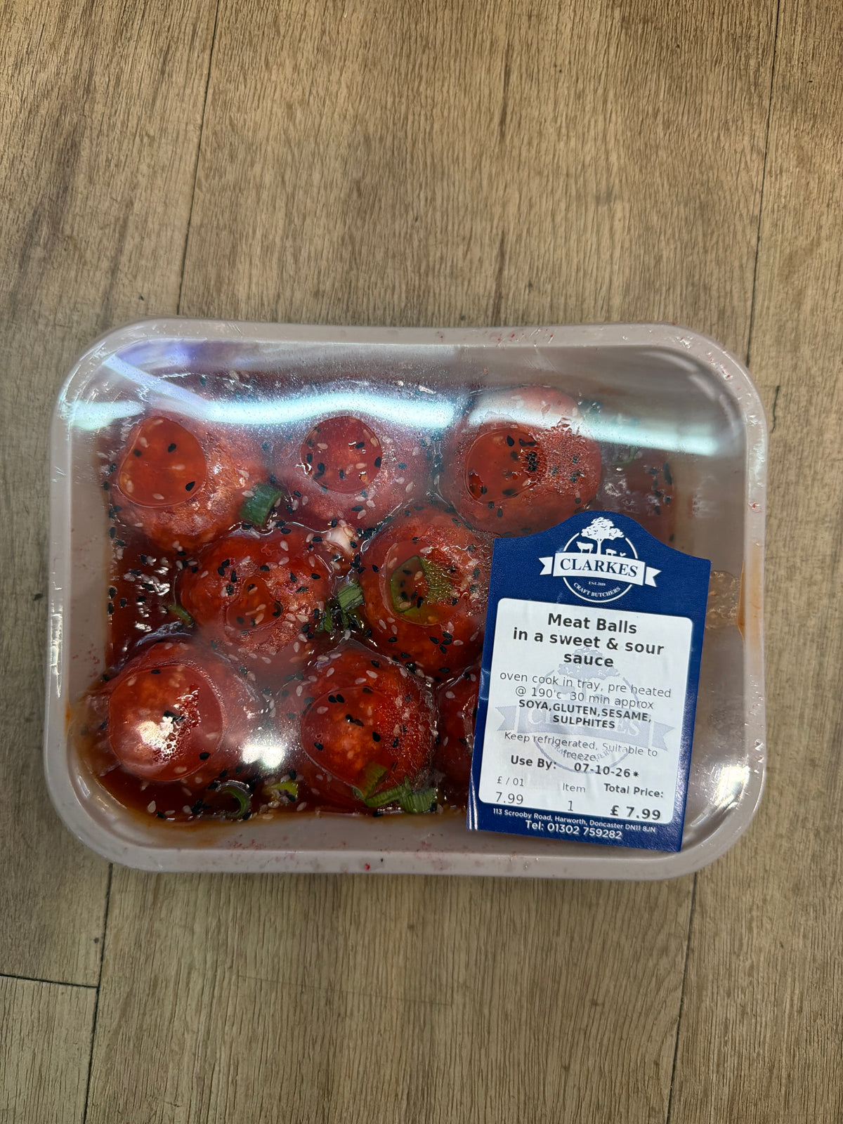 Clarkes Butchers Meatballs in Sweet & Sour Sauce