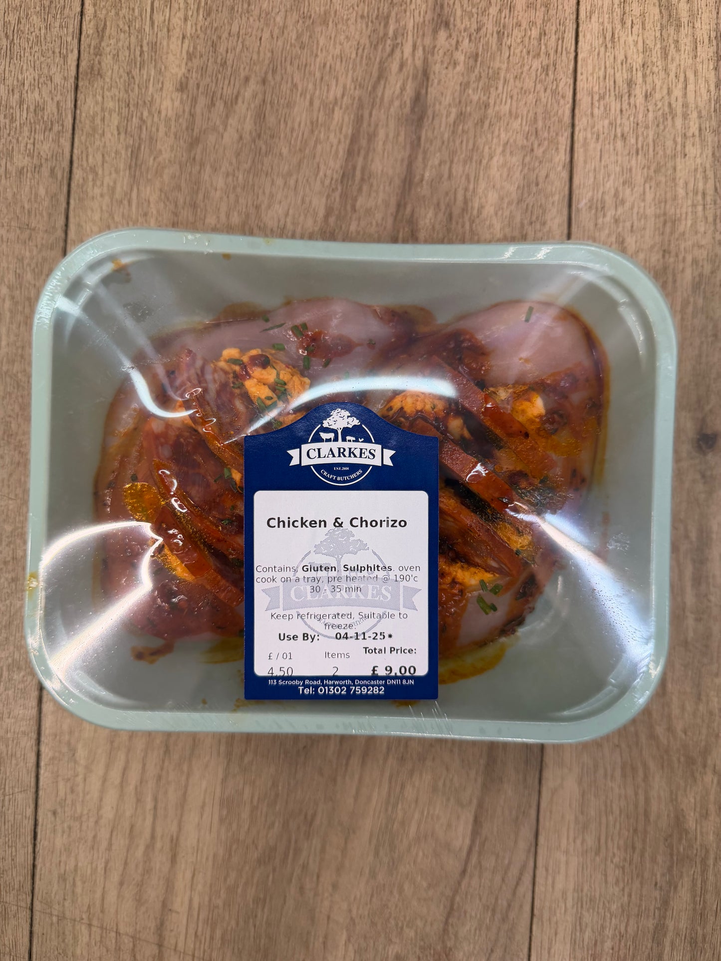 Clarkes Butchers Chicken Chorizo