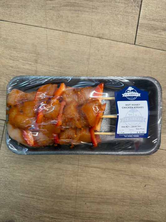 Clarkes Butchers Hot Honey Chicken Kebabs