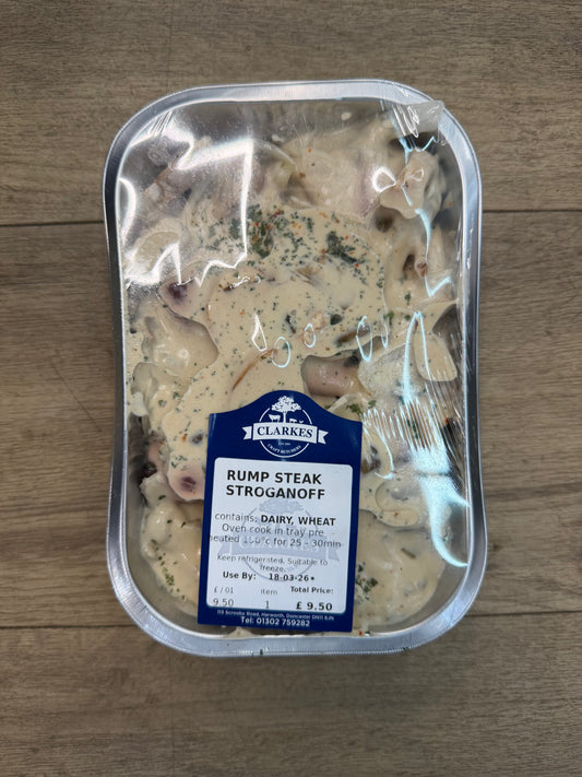 Clarkes Butchers Rump Steak Beef Stroganoff