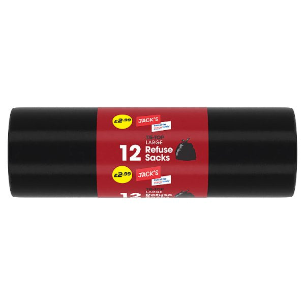 Jack's 12 Tie-Top Refuse Sacks Large