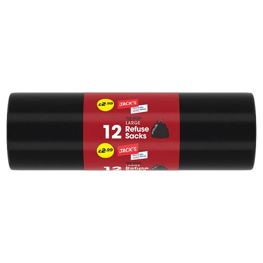 Jack's 12 Tie-Top Refuse Sacks Large