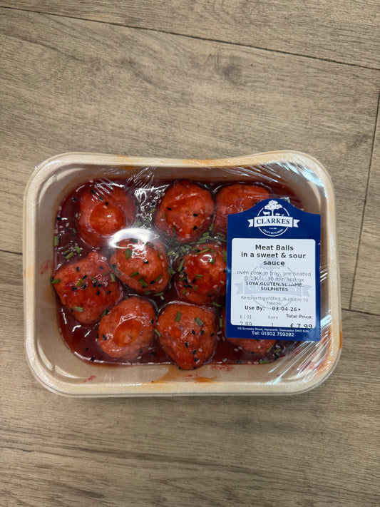 Clarkes Butchers Pork Meatballs in Sweet & Sour Sauce