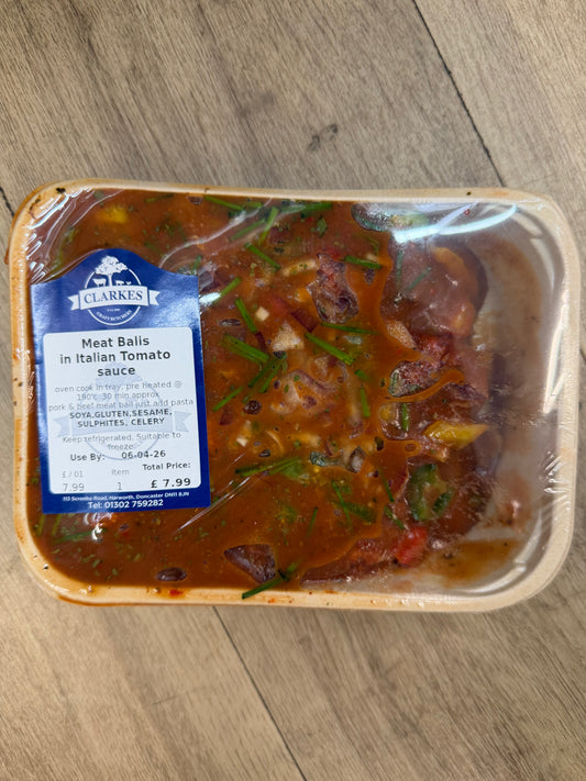 Clarkes Butchers Meatballs in Italian Tomato Sauce