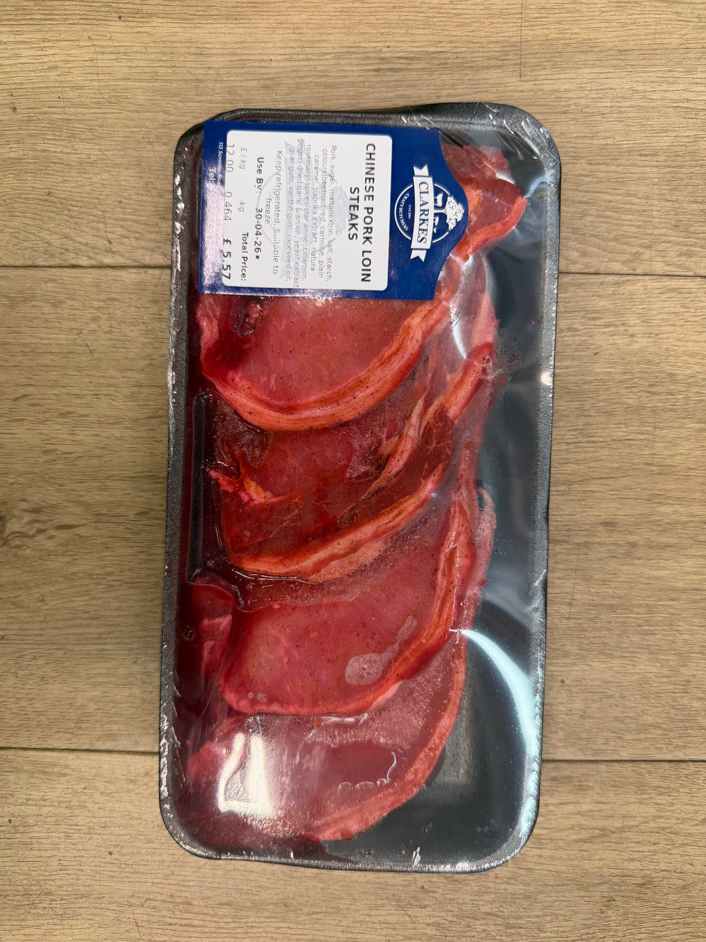 Clarkes Butchers Chinese Pork Loin Steaks