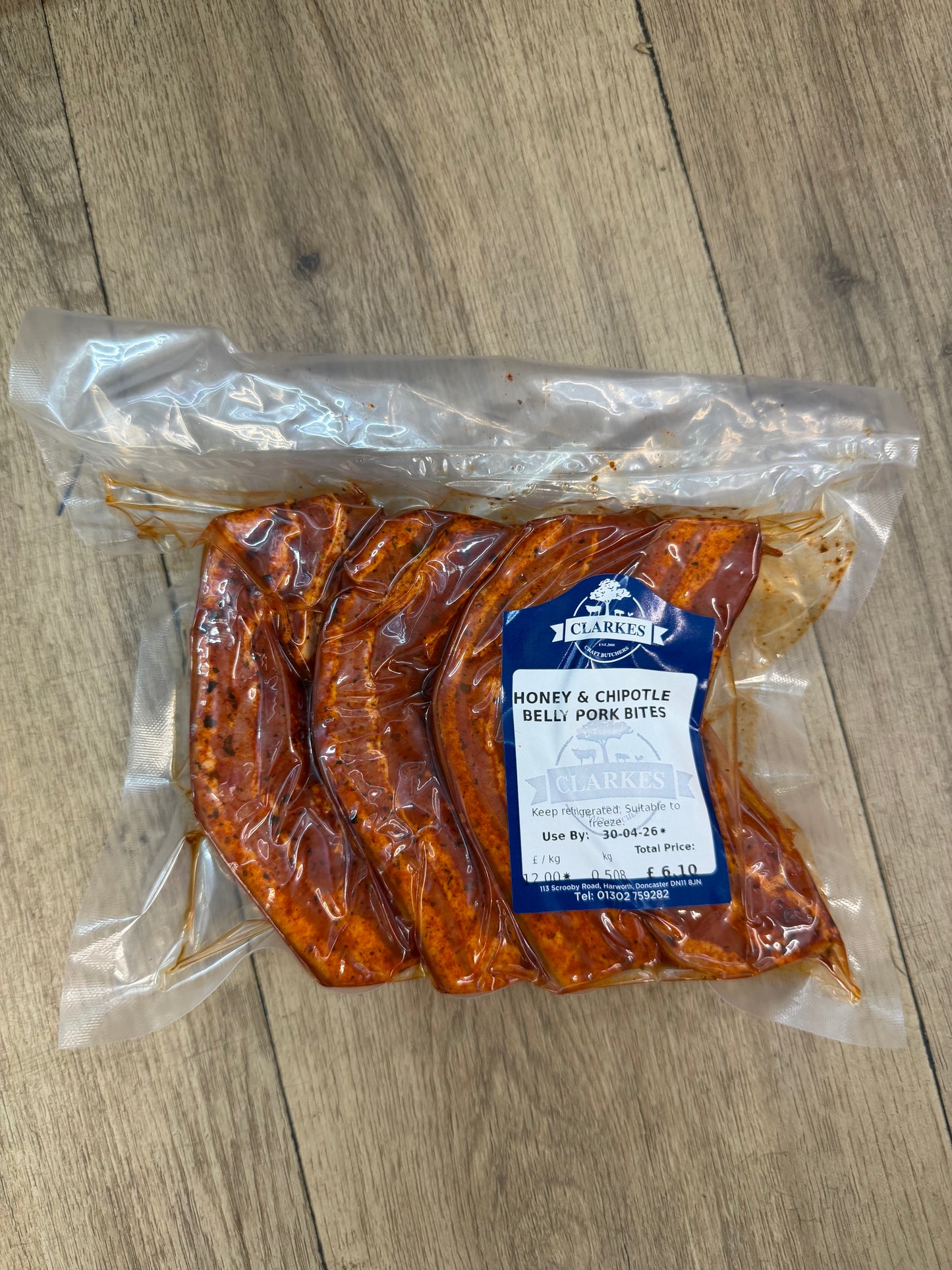 Clarkes Butchers Honey & Chipotle Belly Pork Bites