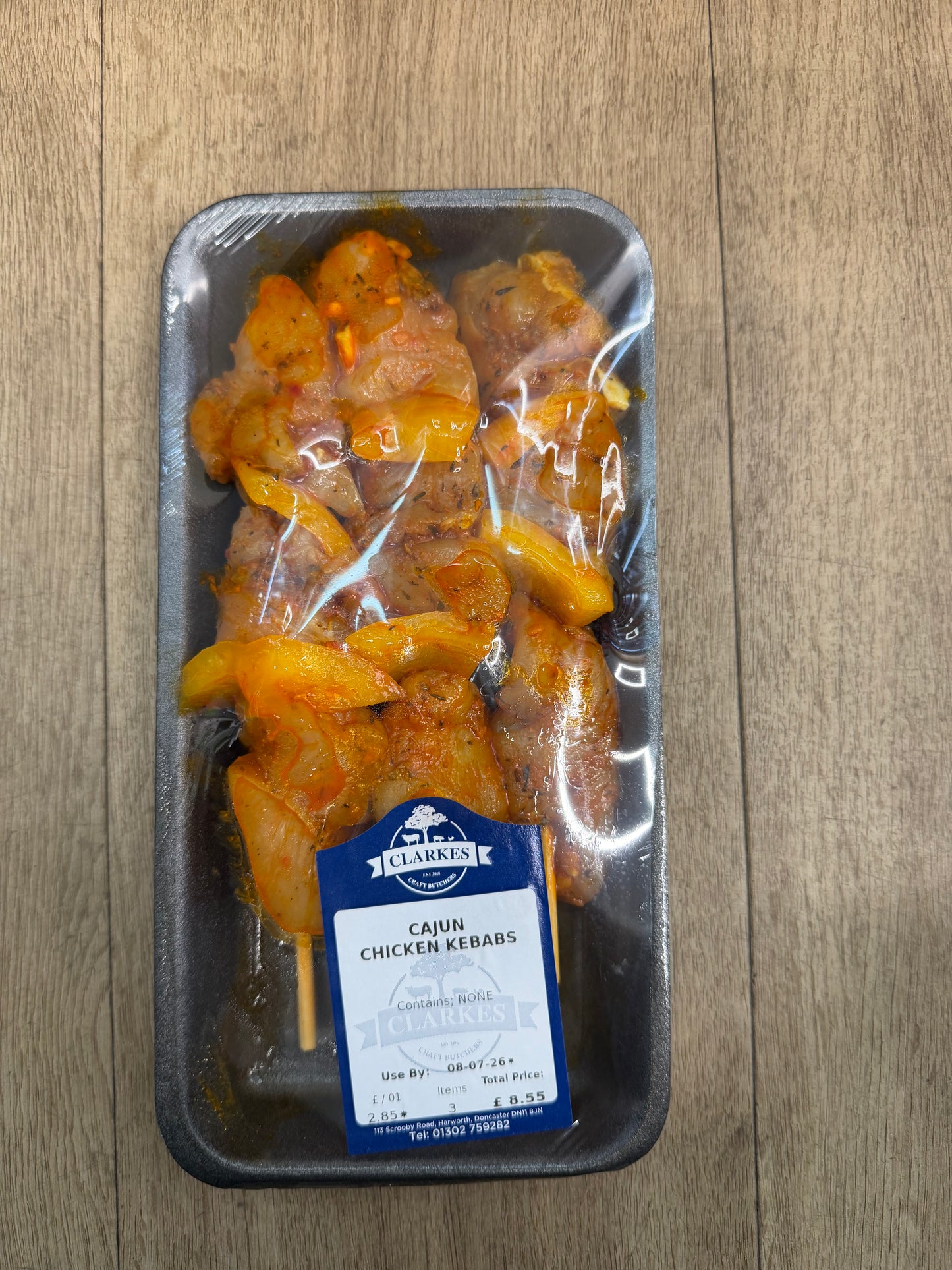 Clarkes Butchers Cajun Chicken Kebab