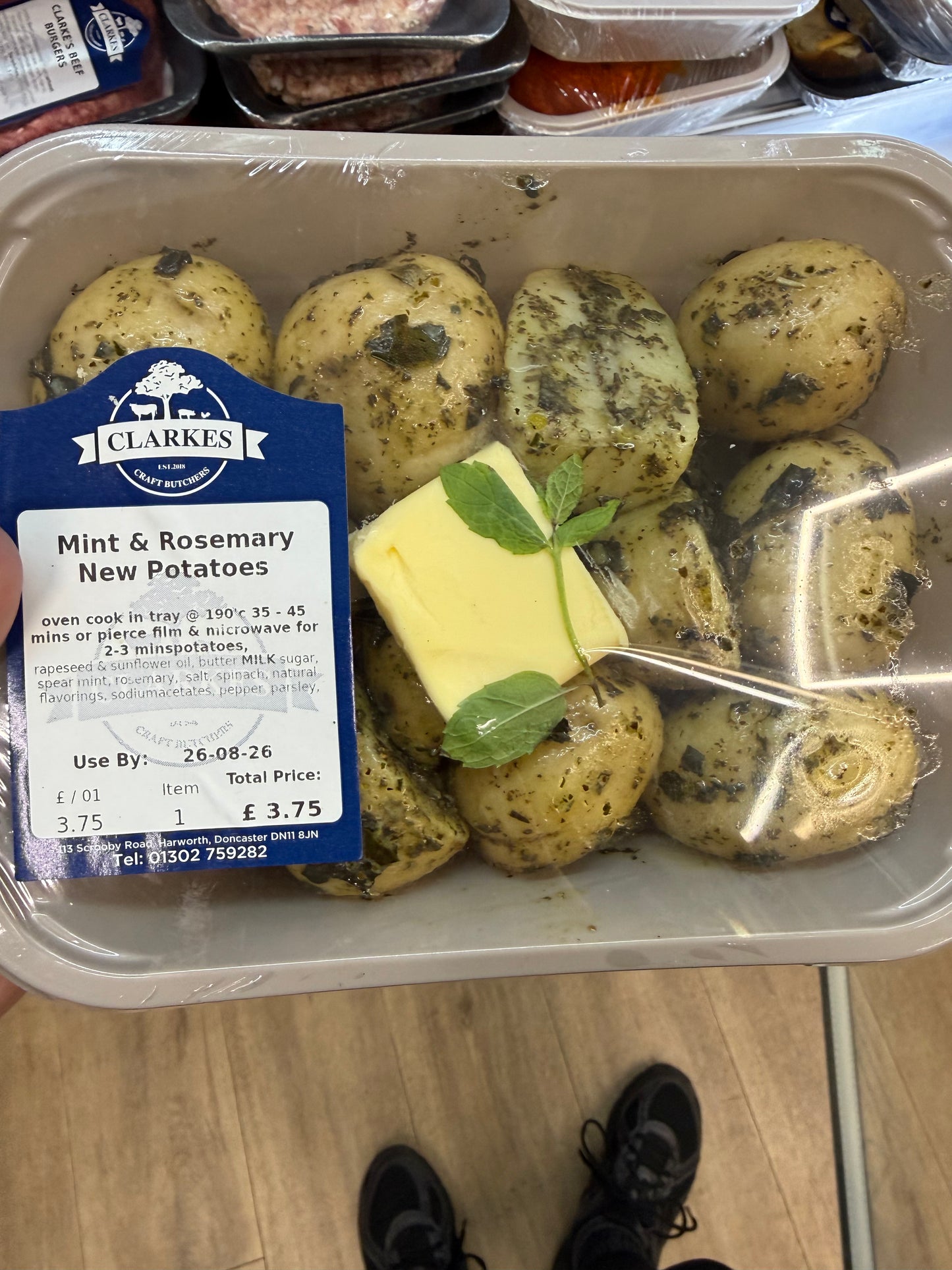 Clarkes Butchers Mint & Rosemary Potatoes