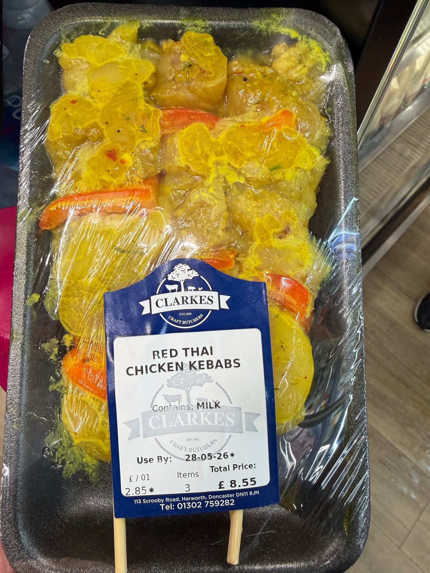 Clarkes Butchers Red Thai Chicken Kebabs